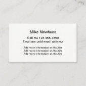 Houtwerk Carpenter Design Visitekaartje (Achterkant)