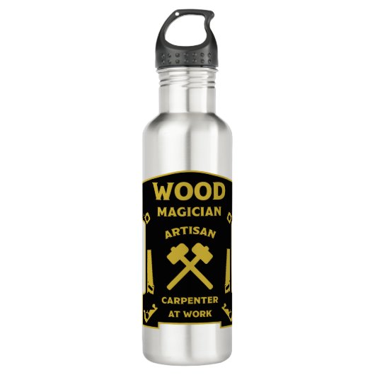 Houtwerk Joiner en timmerman Waterfles (Voorkant)