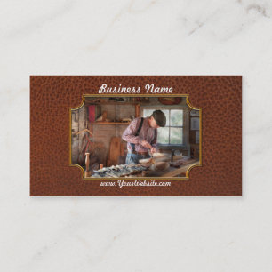 Houtwerker - Carving - Carving a duck Visitekaartje