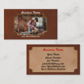 Houtwerker - Carving - Carving a duck Visitekaartje (Voorkant / Achterkant)