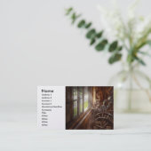 Houtwerker - De kunst van het lachen Visitekaartje (Staand voorkant)