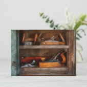 Houtwerker - Gereedschap van kastanjemaker Kaart (Staand voorkant)