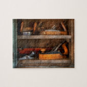 Houtwerker - Gereedschap van kastanjemaker Legpuzzel (Horizontaal)