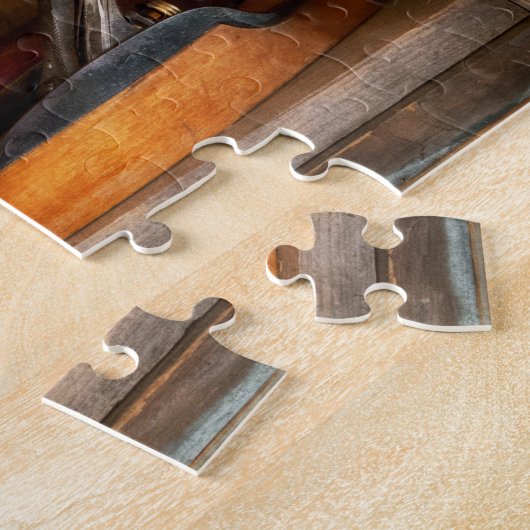 Houtwerker - Gereedschap van kastanjemaker Legpuzzel (Zijkant)