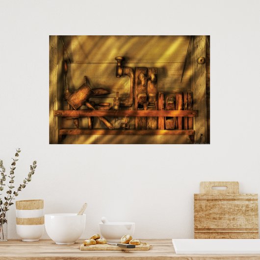 Houtwerker - Houtwerktuigen Poster (Keuken)