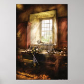 Houtwerker - Vele oude hulpmiddelen Poster (Voorkant)