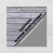 Houtwerkermeubelen,  grijs houtafels vierkante visitekaartje (Voorkant)