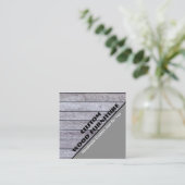 Houtwerkermeubelen,  grijs houtafels vierkante visitekaartje (Staand voorkant)