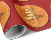 Houtwit Ram Chinees jaar dierlijk verpakkingspapie Cadeaupapier (Rol Hoek)