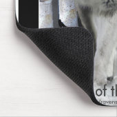 Houtwolf, sneeuw en bomen muismat (Hoek)