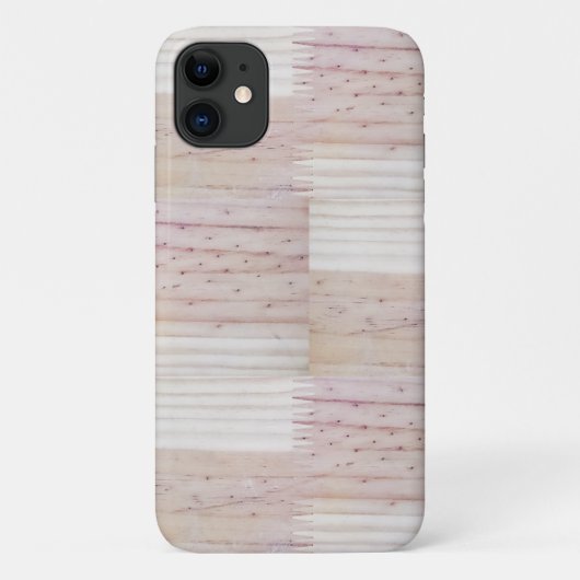 Houtwooden textuur iPhone 11 Hoesje (Achterkant)