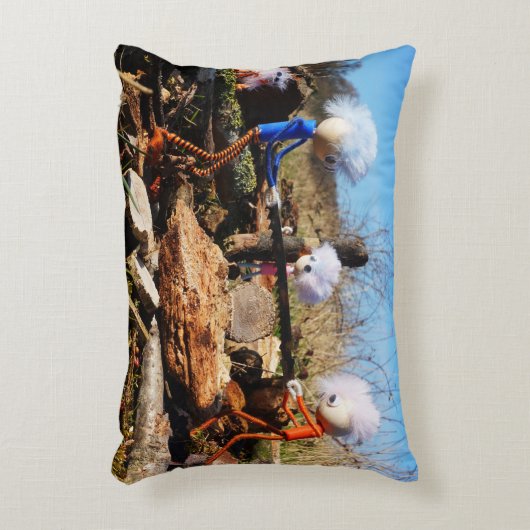 Houtzagerij van de Fubby's. Accent Kussen (Voorkant(Verticaal))