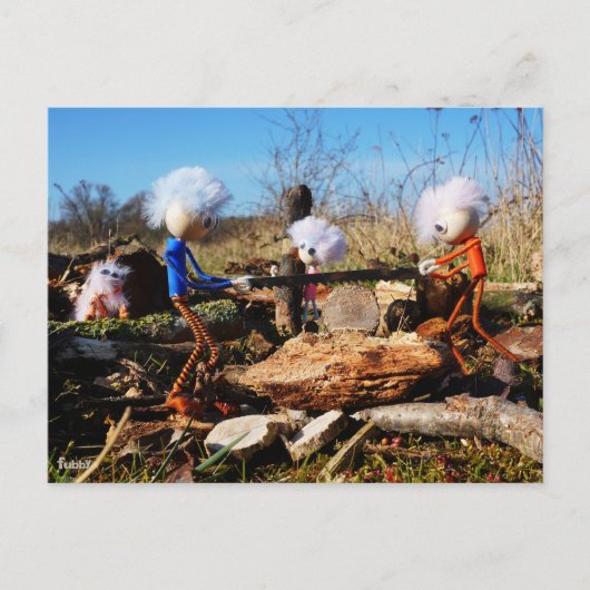 Houtzagerij van de Fubby's. Briefkaart (Voorkant)