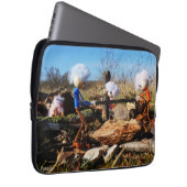 Houtzagerij van de Fubby's. Laptop Sleeve (Voorkant Rechts)