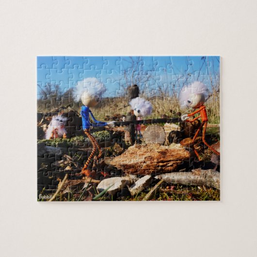 Houtzagerij van de Fubby's. Legpuzzel (Horizontaal)