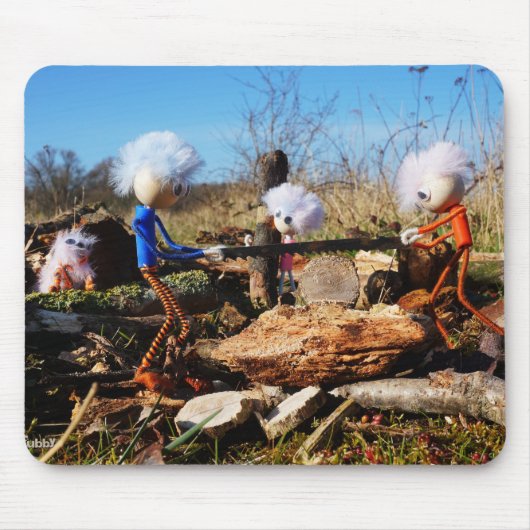 Houtzagerij van de Fubby's. Muismat (Voorkant)