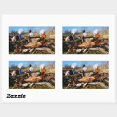 Houtzagerij van de Fubby's. Rechthoekige Sticker (Vel)