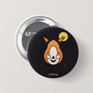 Houwtjes Om Niks Schattige Vos Vampier Halloween W Ronde Button 5,7 Cm