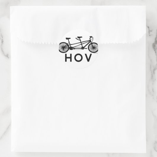 HOV Tandem Bicycle Ronde Sticker (Tas)