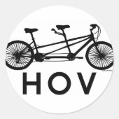HOV Tandem Bicycle Ronde Sticker (Voorkant)