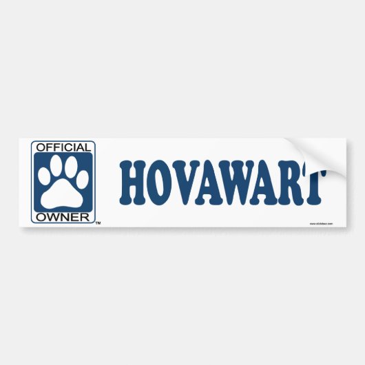 Hovawart Blue Bumpersticker (Voorkant)