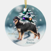 Hovawart Christmas Keramisch Ornament (Voorkant)