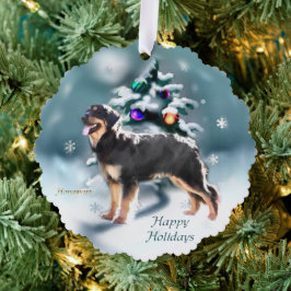 Hovawart Christmas Ornament Kaart