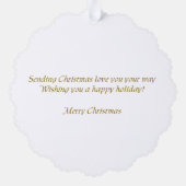 Hovawart Christmas Ornament Kaart (Achterkant)