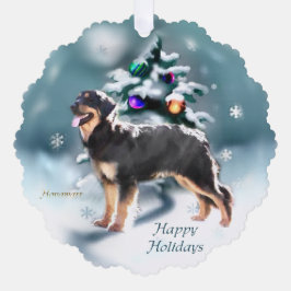 Hovawart Christmas Ornament Kaart