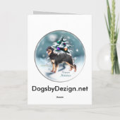 Hovawart kerstcadeautjes feestdagen kaart (Achterkant)