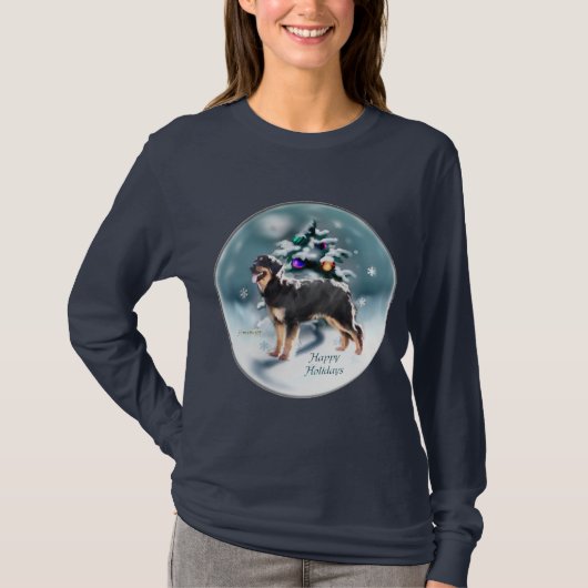 Hovawart kerstcadeautjes t-shirt (Voorkant)