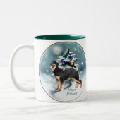 Hovawart kerstcadeautjes tweekleurige koffiemok (Links)