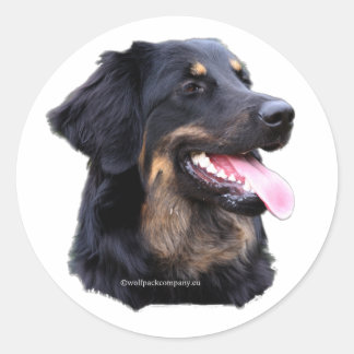 Hovawart Zwart Blondz Ronde Sticker