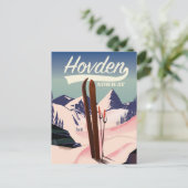 Hovden Noorwegen Ski reisposter. Briefkaart (Staand voorkant)