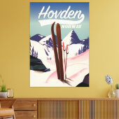 Hovden Noorwegen Ski reisposter. Canvas Afdruk (Insitu (Woonkamer))