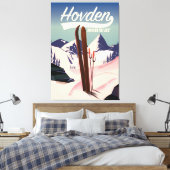 Hovden Noorwegen Ski reisposter. Canvas Afdruk (Insitu (Slaapkamer))