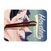 Hovden Noorwegen Ski reisposter. Magneet (Horizontaal)