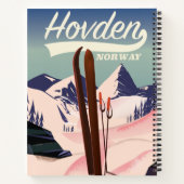 Hovden Noorwegen Ski reisposter. Notitieboek (Achterkant)