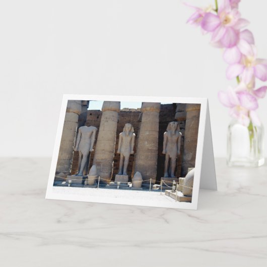 Hoven van Ramesses II in Luxor Temple Kaart (Orchidee)