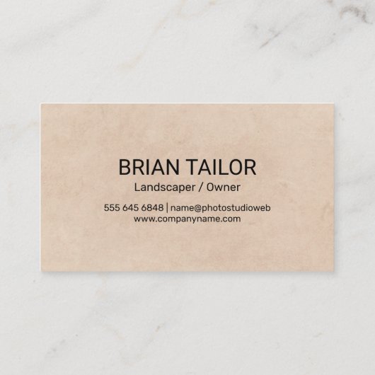 hovenier | grasmaaier visitekaartje (Achterkant)