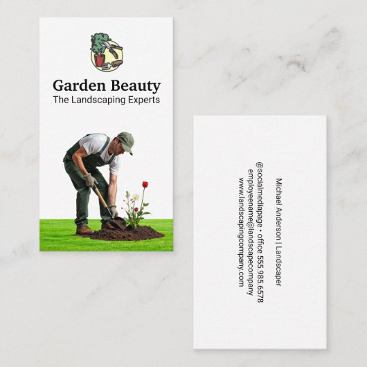 hovenier | landschapstools visitekaartje (Voorkant / Achterkant)