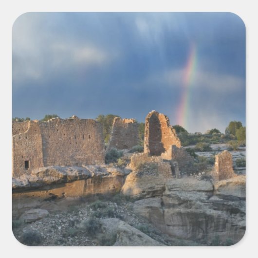 Hovenweep Castle, Hovenweep National Monument Vierkante Sticker (Voorkant)