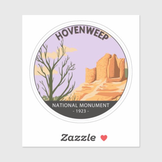 Hovenweep National Monument Cutkeel Castle Sticker (Vel)