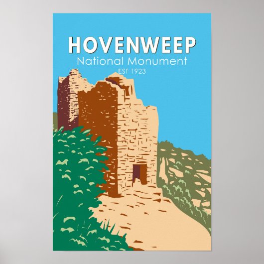 Hovenweep National Monument Vintage Poster (Voorkant)