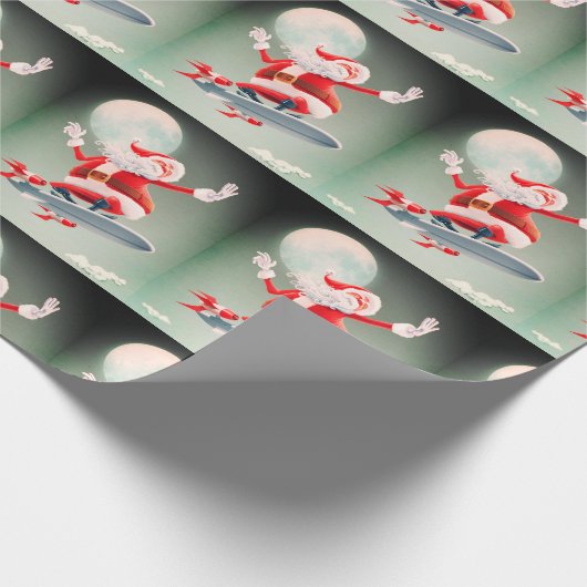 Hover Board Santa Cadeaupapier (Hoek)