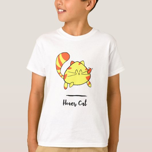 Hover Cat Fun Cartoon Cat Shirt voor kinderen (Voorkant)