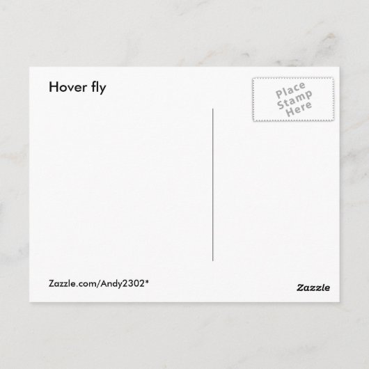 Hover fly ~ briefkaart (Achterkant)