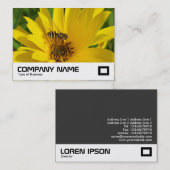 Hover Fly on the Yellow Chrysanthemum Visitekaartje (Voorkant / Achterkant)