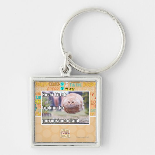 Hover kitteh sleutelhanger (Voorkant)