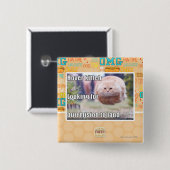 Hover kitteh vierkante button 5,1 cm (Voorkant /achterkant)